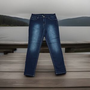 A3 Denim Jegging Jeans 16 (33x28) Dark Wash Blue Stretch Womens